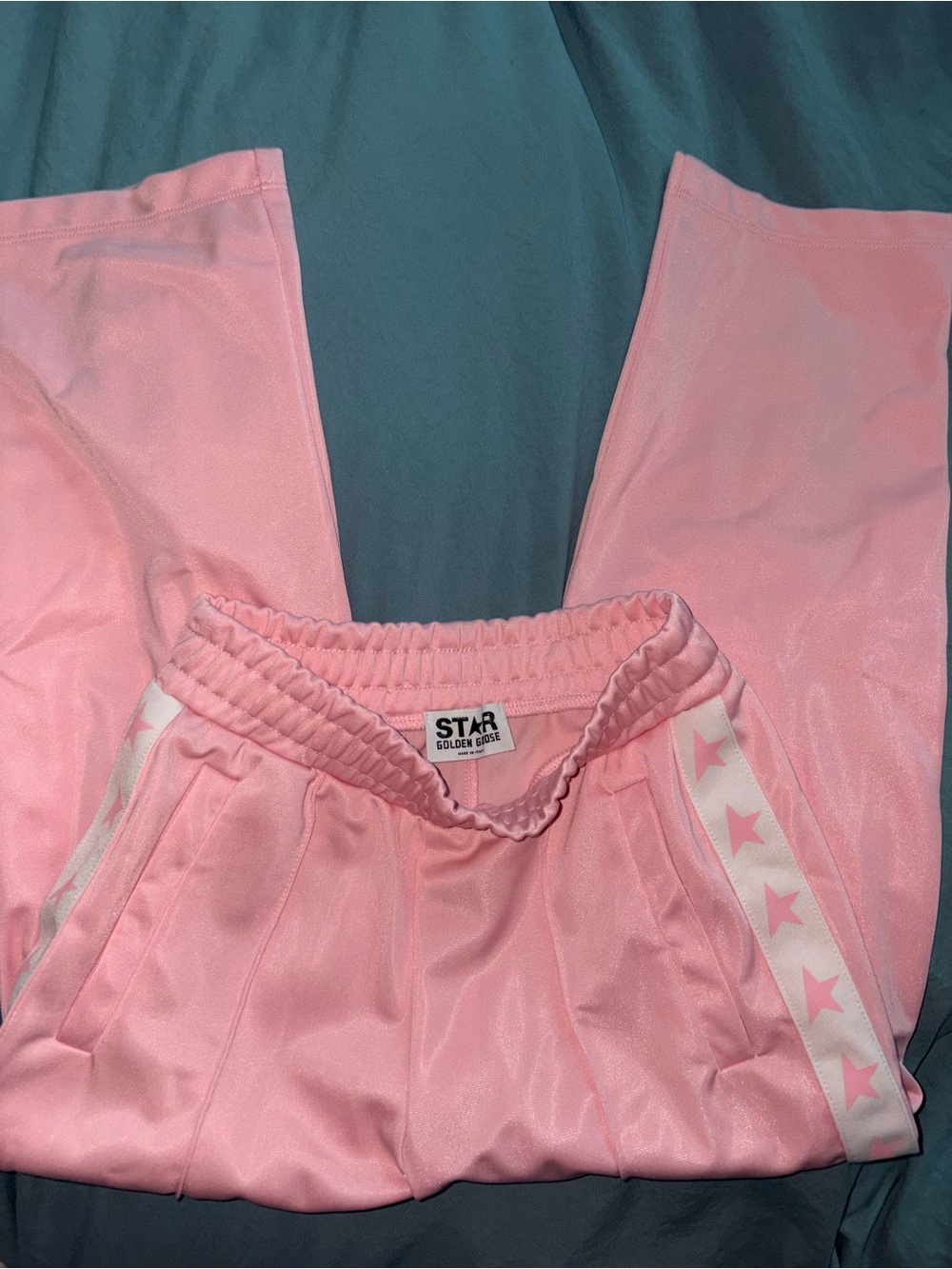 Golden Goose Pink Kids Joggers with Star Side Tape